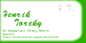henrik toreky business card