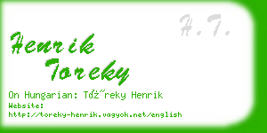 henrik toreky business card